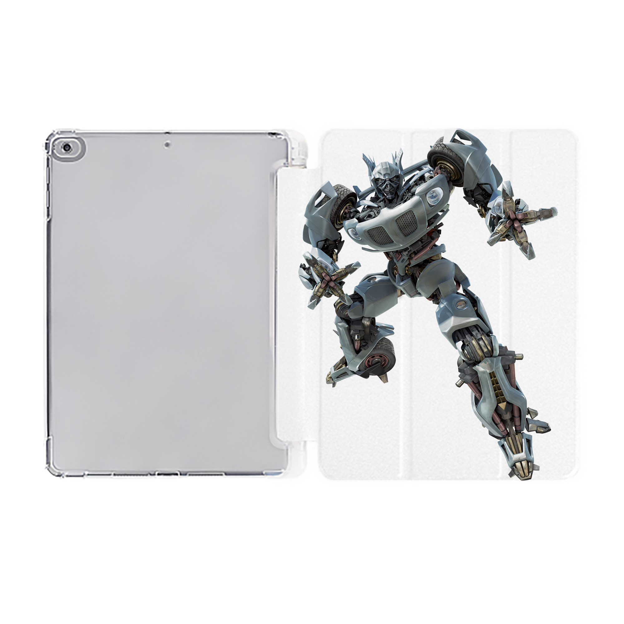 （画像用） Transformers トランスフォーマー IPad ケース ペン収納付き 三つ折りスタンド PUレザー×シリコン 対応機種9.5/10.5/10.9インチ